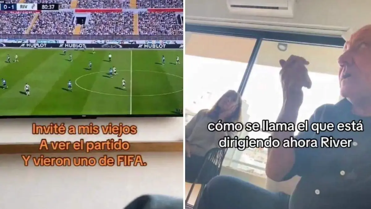 Invitó a sus papás a ver el superclásico y puso un gameplay